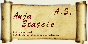 Anja Stajčić vizit kartica